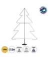 GLOBOSTAR® XMAS-TREE-BIG Χριστουγεννιάτικο Διακοσμητικό Φωτιστικό LED 27.3W 1092lm 360° AC 220-240V Αδιάβροχο IP65 Θερμό Λευκό 2700K  - Μαύρο & Διάφανο - Μ134 x Π25 x Υ188cm - 2 Χρόνια Εγγύηση